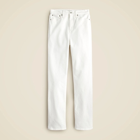 J CREW CLASSIC STRAIGHT LEG WHITE DENIM JEANS NWT SZ 30 - Picture 3 of 5